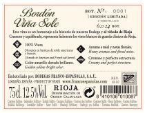 BORDON VIÑA SOLE TÊTE DE CUVEE RESERVA 2011 RIOJA D.O.Ca.